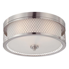 Nuvo 3-Light Fusion Close-to-Ceiling Light Fixture, Brushed Nickel