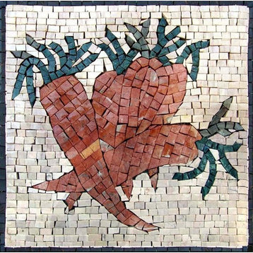 Mosaic Patterns, Carrots, 24"x24"