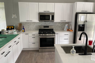 Elegant kitchen photo in Seattle