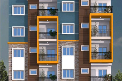 バンガロールにあるアジアンスタイルのおしゃれな住まいの写真