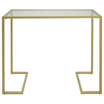 Ellie Glass Top Console, Gold