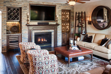 Inspiration for a transitional living room remodel in Houston