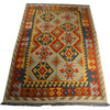 Tribal Afghan Oriental Rug, 5'x6'8"