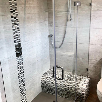 Bespoke Frameless Shower & Tiled Shower Seat