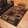 Lodge King Patchwork Multi Rustic Area Rug, 5'3"x7'7"