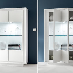LC Mobili SKY Glass Vitrine White - $925.00 - China Cabinets And Hutches