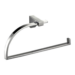 Crystal towel ring. Polished chrome. - Towel Rings
