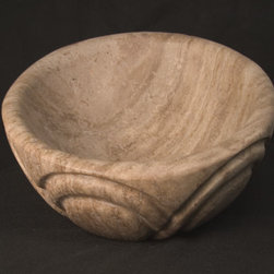 Authentic Durango Stone&trade; - Authentic Durango Noche&trade; Custom Carved Bowl - Bathroom Sinks