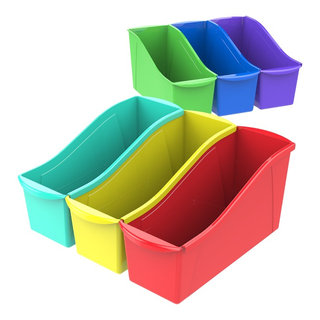 Book Bin, Assorted Colors, 6-Piece Set, Large - Contemporary - Desk  Accessories - by VirVentures