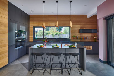 This is an example of a large contemporary kitchen in Other.