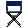 18" Director's Chair With Black Frame, Royal Blue Canvas