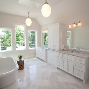 All White Master Bath
