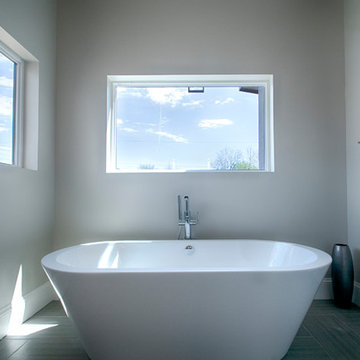 Contemporary and Angular Master Bath Suite