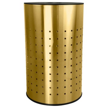 50L Laundry Hamper, Brushed Gold