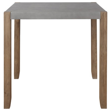 Newport 36"H Faux Concrete and Wood Counter Height Dining Table