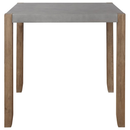 Newport 36"H Faux Concrete and Wood Counter Height Dining Table