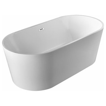 Cartisan Design 60" BT-03 Freestanding Bathtub, Acrylic