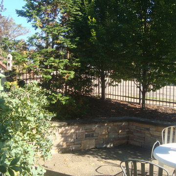 Pittsburgh - Squirrel Hill - Sunken Patio and Gardens, Fence, Steps , Walls