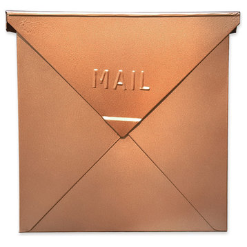 NACH Chicago Industrial Style Wall Mounted Mailbox, Copper