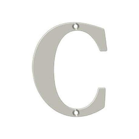 RL4C-15 4" Residential Letter C, Satin Nickel