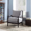 Benzara BM159332 Turned Designing Structured Look Accent Chair, Gray
