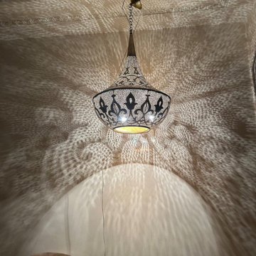 Handmade Ceiling Lamp with Intricate Shadow Patterns