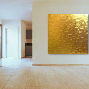 Gold Leaf 3D Wall Panels