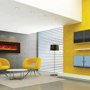 Modern Kitchens with Fireplaces