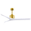 Mollywood  42" Ceiling Fan, Brushed Brass/Matte White, 60