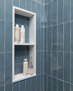 Granite or Marble Shelves with your Custom Tiled Shower