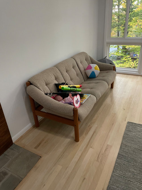 Reupholstering MCM Couch & Room Design