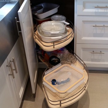 White Kitchen with Custom Storage in Etobicoke