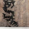 Oriental Ikat Rug Without Borders Black and Gray 7.9x9.6