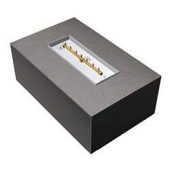 Rectangular Unfinished Fire Pit with Crossfire Burner - Fire Pits