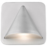Z-lite - Z-Lite 578SL-LED One Light Outdoor Wall Sconce Obelisk Silver - Up grade to energy efficiency with this contemporary LED wall light in silver. Offering sleek curves and eye-catching profile, the sconce combines a 2700K color temperate with a sand blasted diffuser for soft, appealing illumination.