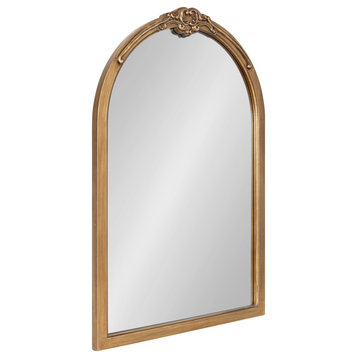 Astrid Traditional Arch Mirror, Gold 20"x30"