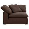 Sunset Trading Puff 6-Piece L-Shape Fabric Slipcover Sectional in Brown