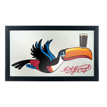Guinness Framed Mirror Wall Plaque 15 x 26 Inches, Toucan