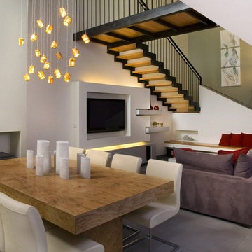 GLAM CHANDELIER, CYLINDER SCULPTURE by GALILEE LIGHTING