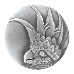 Inviting Home Inc. - Large Cockatoo Knobs, Right, Antique-Style Pewter - Cabinet And Drawer Knobs