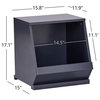 Ryan Modular Stackable Painted Storage Bins, 1 Box, Black