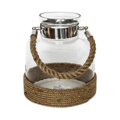 50 Most Por Beach Style Candleholders For 2018 Houzz Nautical Jute Lantern Pee Beach Style Candleholders