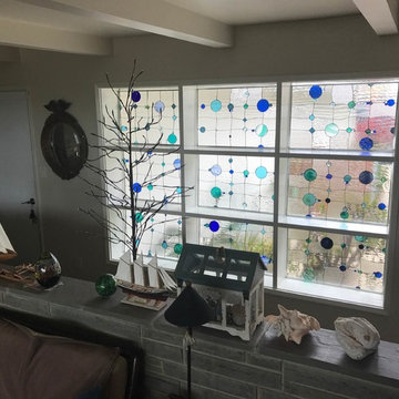 Professionally installed stained glass panels