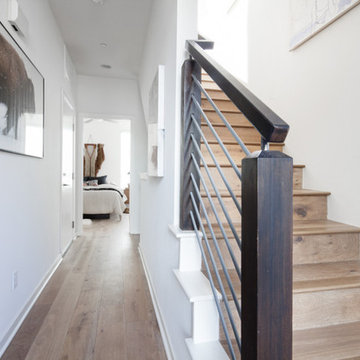 Modern Architectural Hallway with Buffalo Poster Art