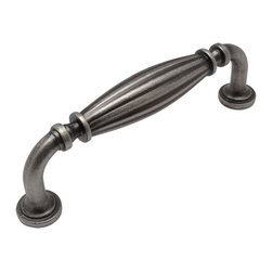 Cosmas - Cabinet Pull, 3-3/4" Hole Centers, Weathered Nickel, Set of 10 - Cabinet And Drawer Handle Pulls