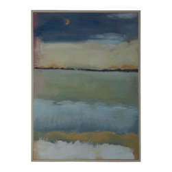 40 in. x 30 in. "High Tide" Framed Hand Painted Canvas - Paintings