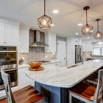 Open Floorplan and Bar Seating For A Restaurant Owner's Personal Kitchen