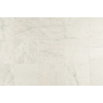 Turkish Carrara Marble Tile, White Polished, 20 Boxes, 12"x12"x3/8"