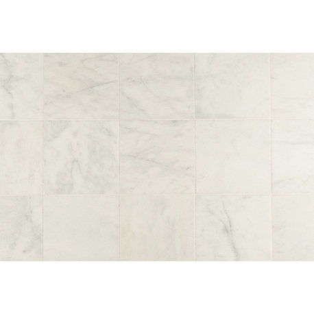 Turkish Carrara Marble Tile, White Polished, 20 Boxes, 12"x12"x3/8"