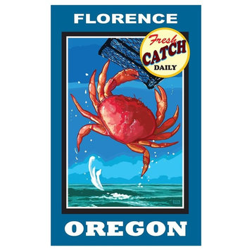Joanne Kollman Florence Oregon Dungeness Crab Art Print, 12"x18"